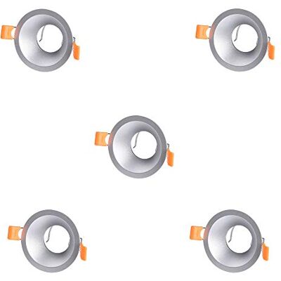 Wonderlamp – Pack 5 pezzi, Faretto da Incasso Confort Tondo Nero. Portalampada GU10 incluso. Wonderlamp – Pack 5 pezzi, Faretto da Incasso Confort Tondo Nero. Portalampada GU10 incluso.