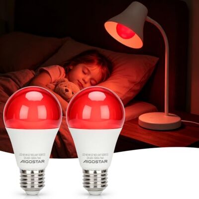 Aigostar Luce Rossa E27 Luce Notturna Lampada Luce Melatonina Pack 2 Aigostar Luce Rossa E27 Luce Notturna Lampada Luce Melatonina Pack 2