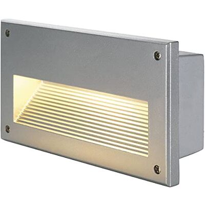 SLV Lampada da parete a incasso BRICK DOWNUNDER/Illuminazione per pareti, lampada a incasso da esterno, lampada da giardino / E14 IP44 40W grigio, lampadina non inclusa nella confezione SLV Lampada da parete a incasso BRICK DOWNUNDER/Illuminazione per pareti, lampada a incasso da esterno, lampada da giardino / E14 IP44 40W grigio, lampadina non inclusa nella confezione