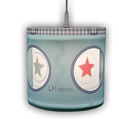 Niermann Standby Niermann Lief for Boys Lampada a sospensione a LED, E27, 60 W, colore: Blu Niermann Standby Niermann Lief for Boys Lampada a sospensione a LED, E27, 60 W, colore: Blu