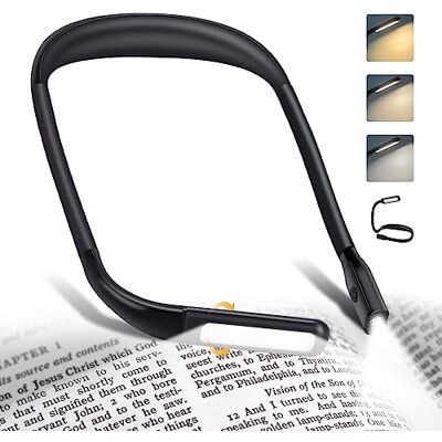Alyvisun per Collo, Ricaricabile Luce del Libro con Bracci Pieghevoli e 3 Colori, Portatile Luce Libro Lettura Notturna per E-Reader, Letto, Studio, Lavoro, Maglia, Viaggio (Black) Alyvisun per Collo, Ricaricabile Luce del Libro con Bracci Pieghevoli e 3 Colori, Portatile Luce Libro Lettura Notturna per E-Reader, Letto, Studio, Lavoro, Maglia, Viaggio (Black)