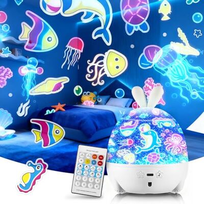 YISSVIC Proiettore Stelle Soffitto, Luce Notturna 8 Ninna Nanna 6 Film Rotazione Telecomando, Ricaricabile 1500mAh, 8 Livelli Luminosità, Timer 15/30 Min, Regalo Neonato Regalo Bambina 1 2 3 4 5 6 Anni YISSVIC Proiettore Stelle Soffitto, Luce Notturna 8 Ninna Nanna 6 Film Rotazione Telecomando, Ricaricabile 1500mAh, 8 Livelli Luminosità, Timer 15/30 Min, Regalo Neonato Regalo Bambina 1 2 3 4 5 6 Anni