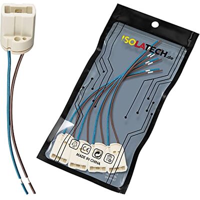 ISOLATECH 4x Portalampada G9 in ceramica Max.250V/2A ISOLATECH 4x Portalampada G9 in ceramica Max.250V/2A
