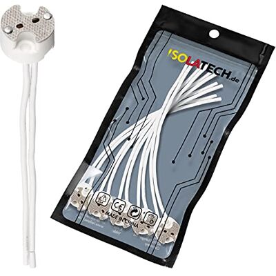 ISOLATECH 5x Portalampada MR16 GU5.3 in ceramica Max.250V/2A LED ISOLATECH 5x Portalampada MR16 GU5.3 in ceramica Max.250V/2A LED