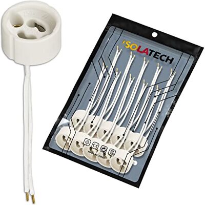 ISOLATECH 10x Portalampada GU10 Ceramica con Ghiere per LED ISOLATECH 10x Portalampada GU10 Ceramica con Ghiere per LED