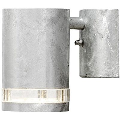 Konstsmide Modern Modena Wall Light, Galvanised Steel, 35 Watt Konstsmide Modern Modena Wall Light, Galvanised Steel, 35 Watt