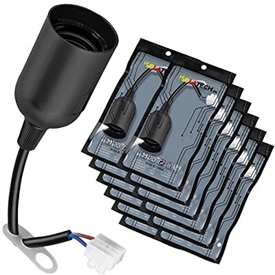 ISOLATECH 12x Portalampada E27 Nero Plastica Cantiere e Ristrutturazione ISOLATECH 12x Portalampada E27 Nero Plastica Cantiere e Ristrutturazione