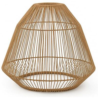 Lumisky Paralume singolo stile bohémien naturale stile vimini, intrecciato in poly rattan, H39 cm Lumisky Paralume singolo stile bohémien naturale stile vimini, intrecciato in poly rattan, H39 cm