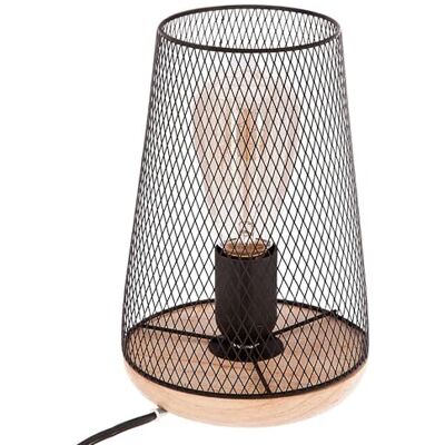 Well Home Metallo Legno Nero Lampada - Luce Retro Vintage Well Home Metallo Legno Nero Lampada - Luce Retro Vintage