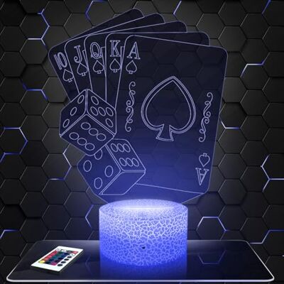 Lampephoto.fr Lampada 3D Carte da Poker Casinò, Luce Notturna Touch Led Illusione, Effetto Ologramma 3D, Idea Regalo Natale Compleanno Ragazzo e Ragazza, Decorazione Camera Adulto TOP Lampephoto.fr Lampada 3D Carte da Poker Casinò, Luce Notturna Touch Led Illusione, Effetto Ologramma 3D, Idea Regalo Natale Compleanno Ragazzo e Ragazza, Decorazione Camera Adulto TOP