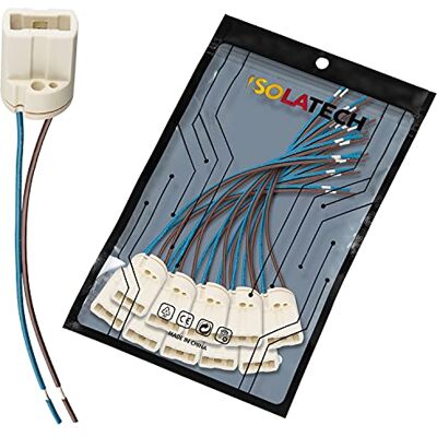 ISOLATECH 10x Portalampada G9 in ceramica Max.250V/2A ISOLATECH 10x Portalampada G9 in ceramica Max.250V/2A