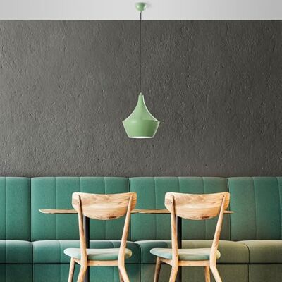 Opviq Elegante lampadario alla menta, altezza regolabile, 37 – 130 cm, corpo in metallo, diametro 23 cm, attacco IP20, E27, perfetto per decorazione moderna della casa. Solution Opviq Elegante lampadario alla menta, altezza regolabile, 37 – 130 cm, corpo in metallo, diametro 23 cm, attacco IP20, E27, perfetto per decorazione moderna della casa. Solution