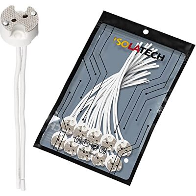 ISOLATECH 10x Portalampada MR16 GU5.3 in ceramica Max.250V/2A LED ISOLATECH 10x Portalampada MR16 GU5.3 in ceramica Max.250V/2A LED