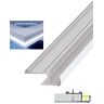 Pianeta Led PROFILO ALLUMINIO BIANCO 2 MT MOD. SOLE PER CARTONGESSO SUPPORTO STRISCE LED (COVER OPACA)