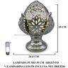 GIARDINI DI MARZO ITALIA PUMO LAMPADA ARGENTO 35cm PCL273