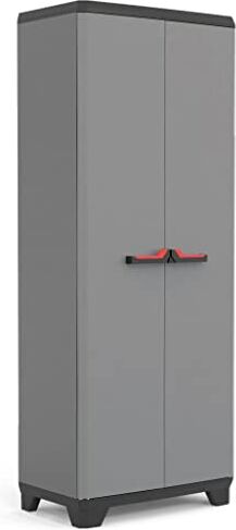 Keter Armadio Alto Stilo, 3 Ripiani Regolabili, Grigio Scuro, 68x39x173 H Cm