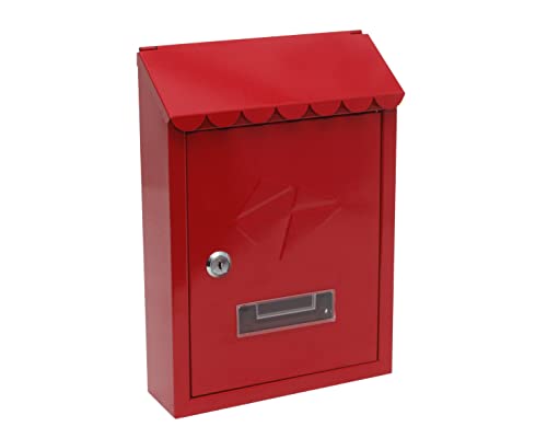 kippen Cassetta Postale Modello Iron, Colore Rosso, Dimensioni: 300x210x70 mm