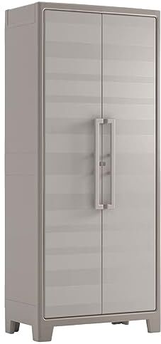 Keter Armadio Alto Gulliver, 4 Ripiani Regolabili, Sabbia/Beige, 80x44x182 H Cm