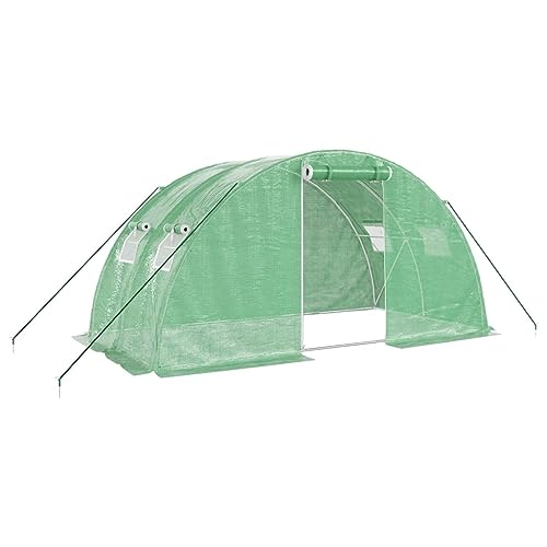 vidaXL Serra con Telaio in Acciaio Verde 8 m² 4x2x2 m