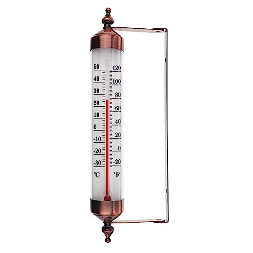 Thermometer World Termometro da Esterno con Design Effetto Bronzo Elegante Adatto per il Monitoraggio Della Temperatura Esterna Garage, Serra a Parete