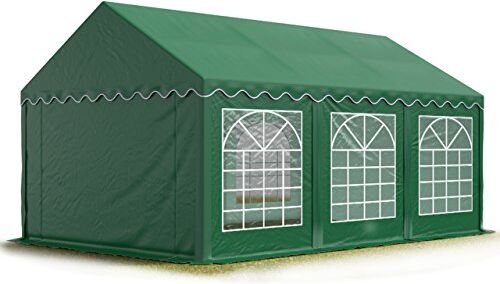 TOOLPORT Tendone per feste 4x6 m PVC verde scuro 100% impermeabile Gazebo da giardino Tendone da esterno Tenda party