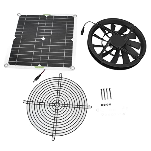 Tomantery Ventilatore a energia solare impermeabile bassa temperatura interna 25,4 cm 100 W ventilatore solare serra 3000 rpm per capannoni serre casetta animali domestici pollaio