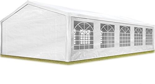 TOOLPORT Tendone per Feste Gazebo 5x10 m Bianco PE 350 N Impermeabile Protezione UV Tenda Giardino sagre Eventi mercati Esterno