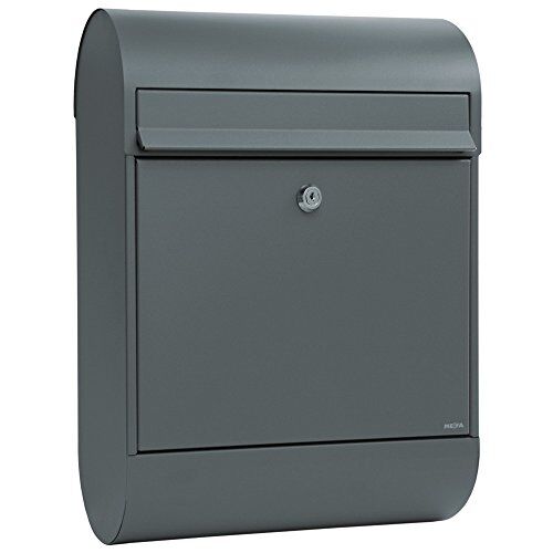 MEFA Cassetta della posta Ruby 864 (colore grigio basalto, cassetta postale con serratura di sicurezza, dimensioni 450 x 350 x 150 mm)