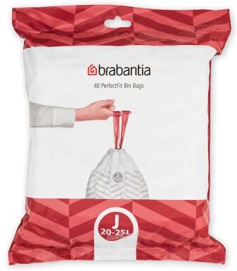 Brabantia PerfectFit Bags, Code J, 20-25L, 40 Bags