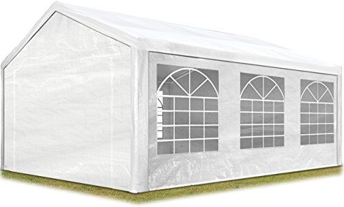 TOOLPORT Tendone per Feste Gazebo 3x6 m Bianco PE 350 N Impermeabile Protezione UV Tenda Giardino sagre Eventi mercati Esterno