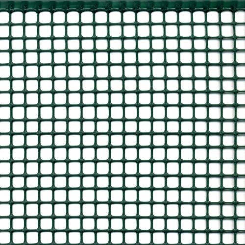 TENAX Rete Protettiva in Plastica a Maglia Quadrata per Balconi, Cancelli, Recinzioni o per Bordura,  Quadra 10, Verde, 0,50 x 5 m
