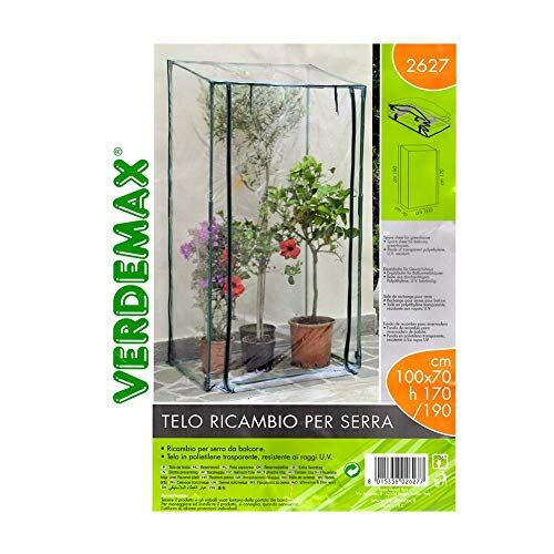 VERDEMAX Telo Ricambio per Serra Terazzo Big (L100 X P 70 X H 170/190 Cm)