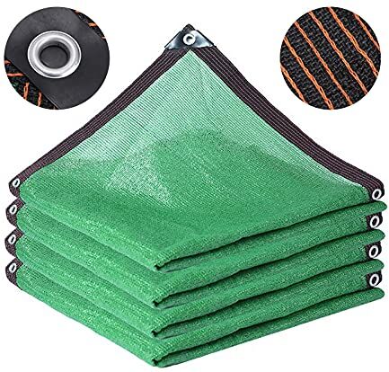 EMYU Verde Panno Ombreggiante Per Esterni,Rete Telo Ombra Rete Antistrappo Rotolo Telone Oscurante Antivento,Per Frutta Fiori Colture Serre Posto Auto Coperto Piscina (2mx4m/6.6ftx13.1ft)