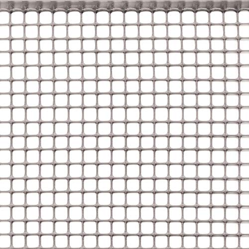 TENAX Rete Protettiva in Plastica a Maglia Quadrata per Balconi, Cancelli e Recinzioni,  Quadra 10, Argento, 1,00 x 5 m