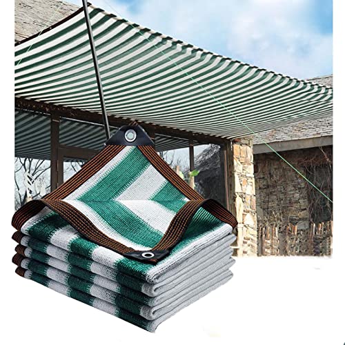 ZHJSHOU Teli Ombreggianti Da Esterno,Rete Ombreggiante Antistrappo,Tenda da Sole Crittografia a 12 Pin,per Esterno, Giardino e Terrazza, Piscina,Verde Bianco,1X6m/3.28X19.69ft