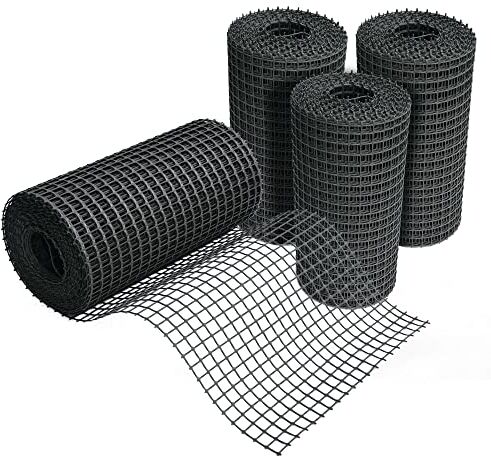 PRiME ® Rete di protezione/stabilizzazione per prato, Plastica Griglia Protettiva, Rinforzo per Pendenza Parcheggio Nero (12m x 120cm)