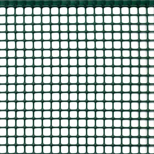 TENAX Quadra 10, Verde, 1,00 x 10 m, Rete in Plastica a Maglia Quadrata, Protezione Balconi, Cancelli e Recinzioni