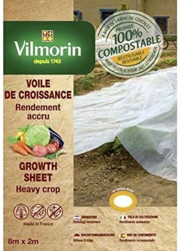 Vilmorin Tenda da Crescita, 2 x 8 m, 18 μm, Colore Naturale