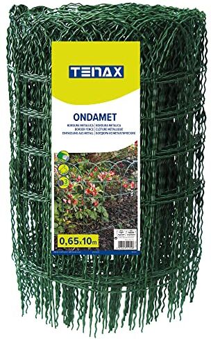 TENAX Ondamet 0,65x10 m Bordura per Giardino, Delimitazione ad Archi in Ferro Plastificato, Altezza 65 cm, Lunghezza 10 m