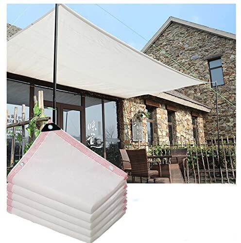 ZHJSHOU Telo Ombreggiante Occhiellato, Tenda Esterno,Rete Telo Ombra Antivento Anti-UV 90-95%,Tende da Sole Frangivista per Serre,Balcone,Giardino, Bianco,2X3m/6.56X9.84ft