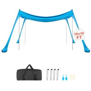 VEVOR Tenda Parasole Portatile da Spiaggia per Esterno Protezione Solare UPF 50+ 3 x 3 x 2 m, Parasole da Spiaggia con Pali di Supporto Ancoraggio Tenda Portatile per Campeggio Viaggio Pesca, Blu VEVOR Tenda Parasole Portatile da Spiaggia per Esterno Protezione Solare UPF 50+ 3 x 3 x 2 m, Parasole da Spiaggia con Pali di Supporto Ancoraggio Tenda Portatile per Campeggio Viaggio Pesca, Blu