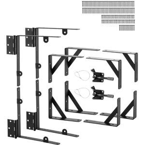 VEVOR Staffa di Rinforzo Angolare per Cancelli in Ferro, 2 Set, Kit di Ferramenta per Telaio Cancello Anti-Cedimento, Staffa di Rinforzo per Telaio Cancello con Serratura a Scatto, Viti, Nero VEVOR Staffa di Rinforzo Angolare per Cancelli in Ferro, 2 Set, Kit di Ferramenta per Telaio Cancello Anti-Cedimento, Staffa di Rinforzo per Telaio Cancello con Serratura a Scatto, Viti, Nero