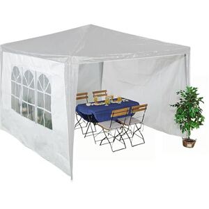 Relaxdays Tende per Gazebo Laterali, Set 3, Telo Impermeabile, Pareti in PE, Chiusura a Strappo, 2x3 m, Finestra, Bianco Relaxdays Tende per Gazebo Laterali, Set 3, Telo Impermeabile, Pareti in PE, Chiusura a Strappo, 2x3 m, Finestra, Bianco