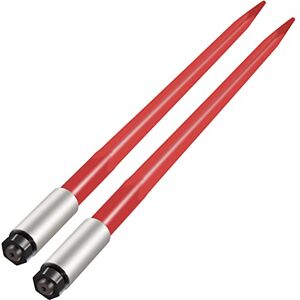 VEVOR Coppia Lancia per Fieno 39" Lancia per balle, capacità 3000 libbre, Punta per balle ad Attacco rapido Lancia Quadrata per balle di Fieno 1 3/4", forche per balle rivestite di Rosso VEVOR Coppia Lancia per Fieno 39" Lancia per balle, capacità 3000 libbre, Punta per balle ad Attacco rapido Lancia Quadrata per balle di Fieno 1 3/4", forche per balle rivestite di Rosso