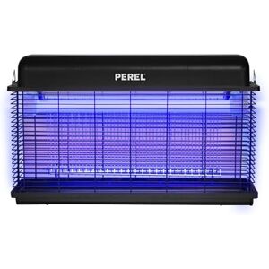 Perel Distruggi insetti LED UV elettrico, griglia 3000V, IPX4 resistente agli spruzzi, vassoio removibile, copertura 100 m², dispositivo potente per interno ed esterno Perel Distruggi insetti LED UV elettrico, griglia 3000V, IPX4 resistente agli spruzzi, vassoio removibile, copertura 100 m², dispositivo potente per interno ed esterno