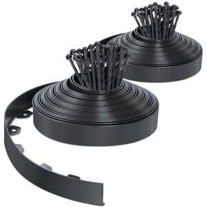 VOUNOT ® Bordo Giardino Flessibile, Bordi Aiuole Plastica, con 80 Chiodi di Fissaggio, Lunghezza 40m, Altezza 5cm, Antracite VOUNOT ® Bordo Giardino Flessibile, Bordi Aiuole Plastica, con 80 Chiodi di Fissaggio, Lunghezza 40m, Altezza 5cm, Antracite