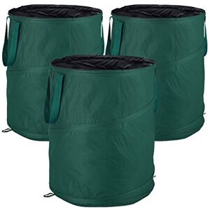 Relaxdays Sacchi per Foglie Pop Up, Set da 3, per Fogliame e Rifiuti da Giardino, 160 l, Autoportante, ∅: 55 cm, Verdi Relaxdays Sacchi per Foglie Pop Up, Set da 3, per Fogliame e Rifiuti da Giardino, 160 l, Autoportante, ∅: 55 cm, Verdi