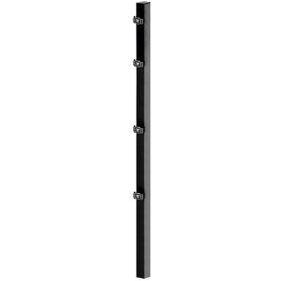 Alberts 677107 Pali per recinzione a doppia asta, con fissaggio a linguetta, zincato Sendzimir, nero opaco, lunghezza 1500 mm, pali 60 x 40 mm Alberts 677107 Pali per recinzione a doppia asta, con fissaggio a linguetta, zincato Sendzimir, nero opaco, lunghezza 1500 mm, pali 60 x 40 mm