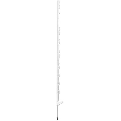 horizont Pali della recinzione da pascolo Plastica 20 pezzi bianchi, altezza 136 cm, passo singolo, palo di plastica con occhielli per nastri, corde, fili horizont Pali della recinzione da pascolo Plastica 20 pezzi bianchi, altezza 136 cm, passo singolo, palo di plastica con occhielli per nastri, corde, fili