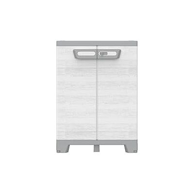 TERRY Sequoia 680, Armadietto Basso a 2 Ante, 1 Ripiano Interno Regolabile, Rifinitura Effetto Legno, da Esterno e Interno Coperto, 68x39x93,5 cm TERRY Sequoia 680, Armadietto Basso a 2 Ante, 1 Ripiano Interno Regolabile, Rifinitura Effetto Legno, da Esterno e Interno Coperto, 68x39x93,5 cm